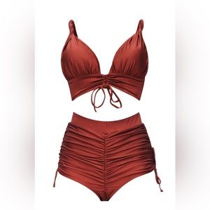 NWT ANDREA IYAMAH Karo Bikini-Chocolate